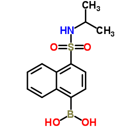 (4-(N-isopropylsulfamoyl)naphthalen-1-yl)boronic acid structure