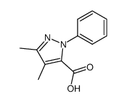 3,5-dimethyl-2-phenyl-2H-pyrazole-3-carboxylic acid结构式