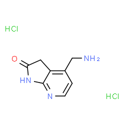 4-(aminomethyl)-1H,2H,3H-pyrrolo[2,3-b]pyridin-2-one dihydrochloride structure