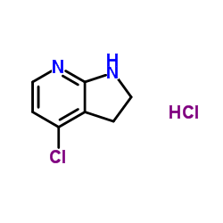 4-chloro-1H,2H,3H-pyrrolo[2,3-b]pyridine hydrochloride structure