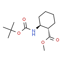 反式环己烷羧酸2-[[((1,1-二甲基乙氧基)羰基]氨基]-,甲酯结构式