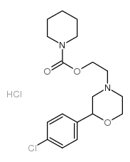 1-Piperidinecarboxylic acid, 2-(2-(4-chlorophenyl)-4-morpholinyl)ethyl ester, monohydrochloride结构式