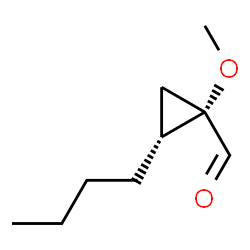 Cyclopropanecarboxaldehyde, 2-butyl-1-methoxy-, (1R,2S)-rel- (9CI) Structure