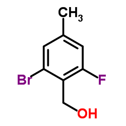 (2-Bromo-6-fluoro-4-methylphenyl)methanol structure