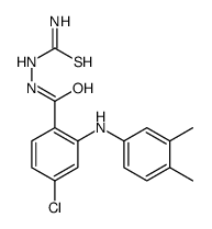 Benzoic acid, 4-chloro-2-((3,4-dimethylphenyl)amino)-, 2-(aminothioxom ethyl)hydrazide picture