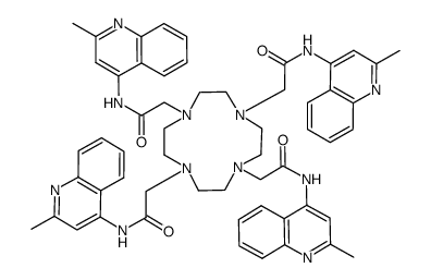 1,4,7,10-tetrakis[N-(2-methyl-4-quinolyl)carbamoylmethyl]-1,4,7,10-tetraazacyclododecane Structure