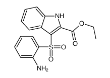 ethyl 3-(2-aminophenyl)sulfonyl-1H-indole-2-carboxylate结构式
