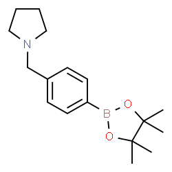 1-{[4-(Tetramethyl-1,3,2-dioxaborolan-2-yl)phenyl]methyl}pyrrolidine hydrochloride结构式
