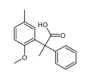 2-(2-methoxy-5-methylphenyl)-2-phenylpropanoic acid Structure