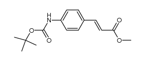 (3)-[4-(tert-Butoxycarbonylamino)phenyl]-propenoic acid methyl ester Structure