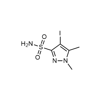 4-碘-1,5-二甲基-1H-吡唑-3-磺胺结构式