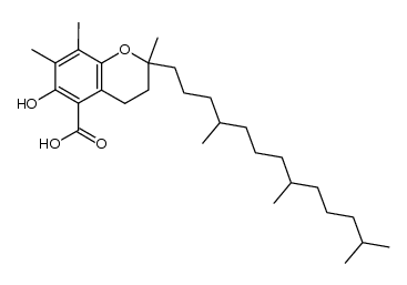 6-hydroxy-2,7,8-trimethyl-2-(4,8,12-trimethyltridecyl)chroman-5-carboxylic acid Structure