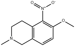 6-Methoxy-2-methyl-5-nitro-3,4-dihydro-1H-isoquinoline结构式