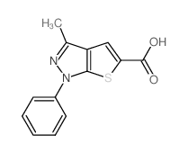 3-甲基-1-苯基-1H-噻吩并[2,3-c]吡唑-5-羧酸结构式