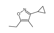 Isoxazole, 3-cyclopropyl-5-ethyl-4-methyl- (8CI) structure