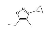 Isoxazole, 3-cyclopropyl-5-ethyl-4-methyl- (8CI) Structure