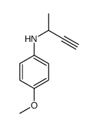 Benzenamine, 4-methoxy-N-(1-methyl-2-propynyl)- (9CI) structure