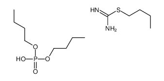 butyl carbamimidothioate,dibutyl hydrogen phosphate Structure