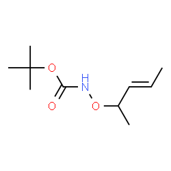 Carbamic acid, [[(2E)-1-methyl-2-butenyl]oxy]-, 1,1-dimethylethyl ester (9CI) Structure