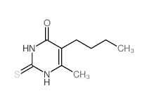 5-丁基-4-羟基-2-巯基-6-甲基嘧啶结构式