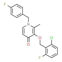 3-[(2-Chloro-6-fluorobenzyl)oxy]-1-(4-fluorobenzyl)-2-methyl-4(1H)-pyridinone structure