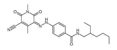 p-[(5-cyano-1,6-dihydro-2-hydroxy-1,4-dimethyl-6-oxo-3-pyridyl)azo]-N-(2-ethylhexyl)benzamide Structure