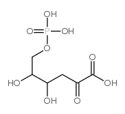 4,5-dihydroxy-2-oxo-6-phosphonooxy-hexanoic acid结构式