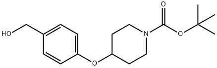 tert-Butyl 4-(4-(hydroxymethyl)phenoxy)piperidine-1-carboxylate Structure