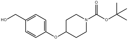 tert-Butyl 4-(4-(hydroxymethyl)phenoxy)piperidine-1-carboxylate structure