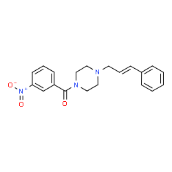 (3-nitrophenyl){4-[(2E)-3-phenylprop-2-en-1-yl]piperazin-1-yl}methanone Structure
