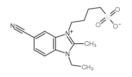 5-cyano-1-ethyl-2-methyl-3-(4-sulfobutyl)benzimidazolium betaine Structure