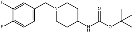 tert-Butyl 1-(3,4-difluorobenzyl)piperidin-4-ylcarbamate Structure