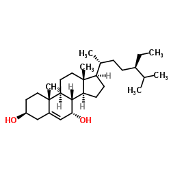(3β,7α)-Stigmast-5-ene-3,7-diol structure