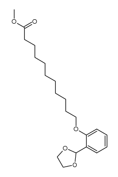11-[2-(1,3-Dioxolan-2-yl)phenoxy]undecansaeure-methylester Structure