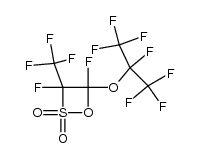 3,4-difluoro-4-((perfluoropropan-2-yl)oxy)-3-(trifluoromethyl)-1,2-oxathietane 2,2-dioxide Structure