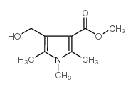 4-(羟基甲基)-1,2,5-三甲基-1H-吡咯-3-羧酸甲酯结构式