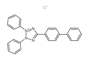 2,3-Diphenyl-5-(p-diphenyl)tetrazolium chloride structure