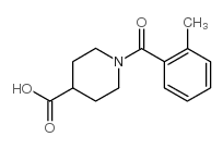 1-(2-甲基-苯甲酰基)-哌啶-4-羧酸结构式