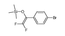 ((1-(4-bromophenyl)-2,2-difluorovinyl)oxy)trimethylsilane结构式
