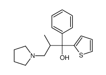 2-methyl-1-phenyl-3-pyrrolidin-1-yl-1-thiophen-2-ylpropan-1-ol结构式