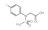 N-(4-Chlorophenyl)-N-(methylsulfonyl)glycine结构式