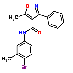 N-(4-Bromo-3-methylphenyl)-5-methyl-3-phenyl-1,2-oxazole-4-carboxamide结构式