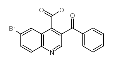 3-苯甲酰基-6-溴喹啉-4-羧酸结构式