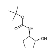 (1R,2R)-trans-2-(tertbutoxycarbonylamino)cyclopentanol Structure