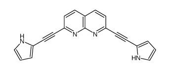 2,7-Bis-(1H-pyrrol-2-yl)ethynyl-1,8-naphthridine结构式