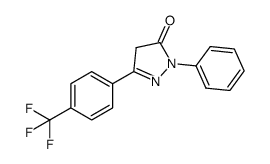 1-phenyl-3-[4-(trifluoromethyl)phenyl]-1H-pyrazol-5(4H)-one Structure