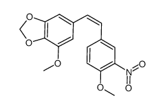 (Z)-4-methoxy-6-(4-methoxy-3-nitrostyryl)benzo[d][1,3]dioxole结构式