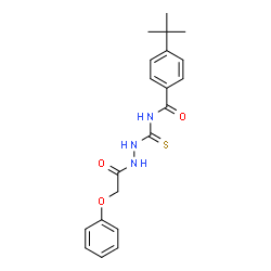 4-tert-butyl-N-{[2-(phenoxyacetyl)hydrazino]carbonothioyl}benzamide Structure