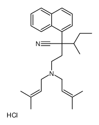 2-[2-[bis(3-methylbut-2-enyl)amino]ethyl]-3-methyl-2-naphthalen-1-ylpentanenitrile,hydrochloride结构式