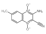 4-hydroxy-3-imino-6-methyl-1-oxido-quinoxaline-2-carbonitrile结构式